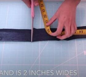 easy neckband tutorial for a v neck shirt, Measure and cut the fabric