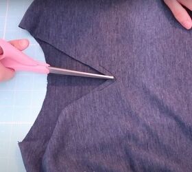 easy neckband tutorial for a v neck shirt, Cut the V