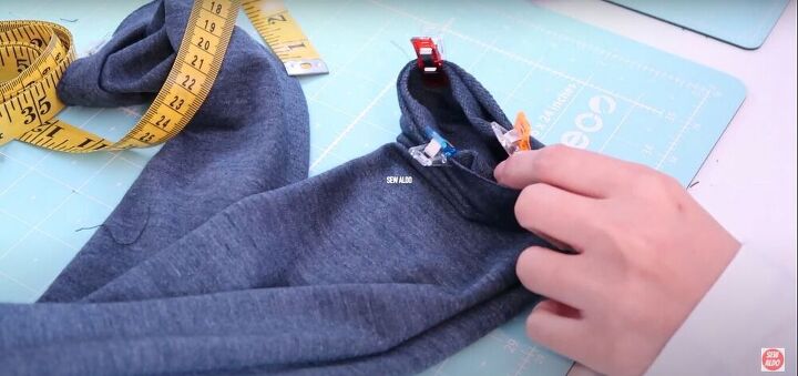 sewing hack add a faux hip band and sleeve bands to a t shirt, How to make a faux sleeve band