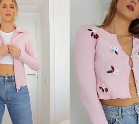 How to Upcycle an Old Zip-Up Into an Adorable Embroidered Sweater