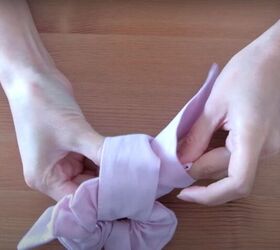 quick diy bow scrunchies to make with scrap fabric, How to make bow scrunchies