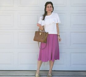 Four Spring Outfits With A Colorful Midi Skirt