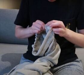 three awesome thrift flip projects for those clothes you never wear, Pull the elastic through the tunnels
