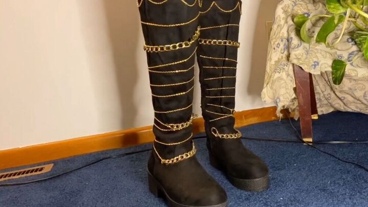 diy upcycled boots, Women s chain boots