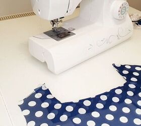sew a puffy sleeve maxi dress with this easy tutorial, Top stitch the neckline