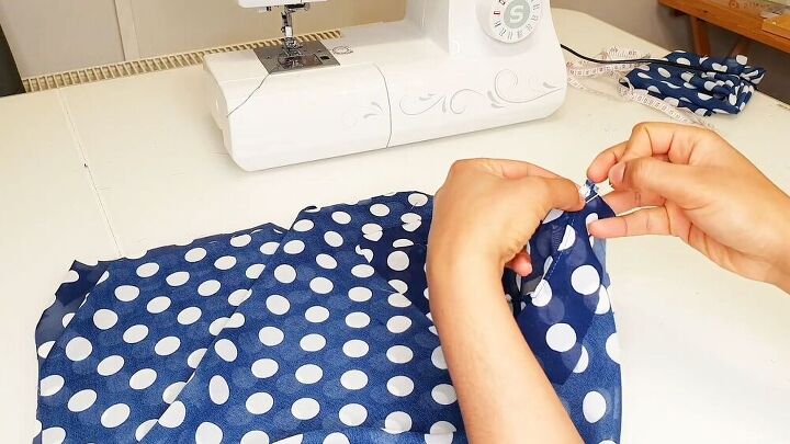sew a puffy sleeve maxi dress with this easy tutorial, Assemble the top pieces