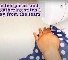 sew a puffy sleeve maxi dress with this easy tutorial, Create a gathering stitch