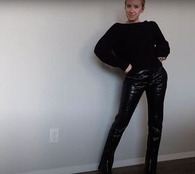 style leather pants 4 ways, All black leather style