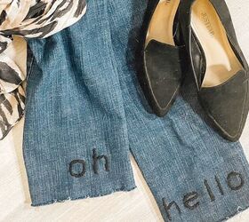 Oh Hello! Make DIY Jeans With an Embroidered Message