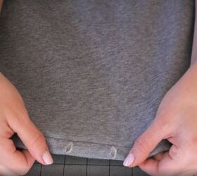 easy diy drawstring sweatsuit, Use a seam ripper to make holes