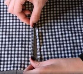 two fantastic shirt refashion ideas, Fold down the edges of the slits