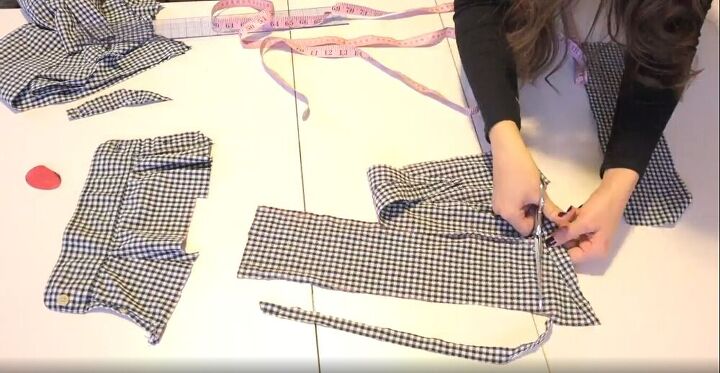 two fantastic shirt refashion ideas, Cut strips for the straps