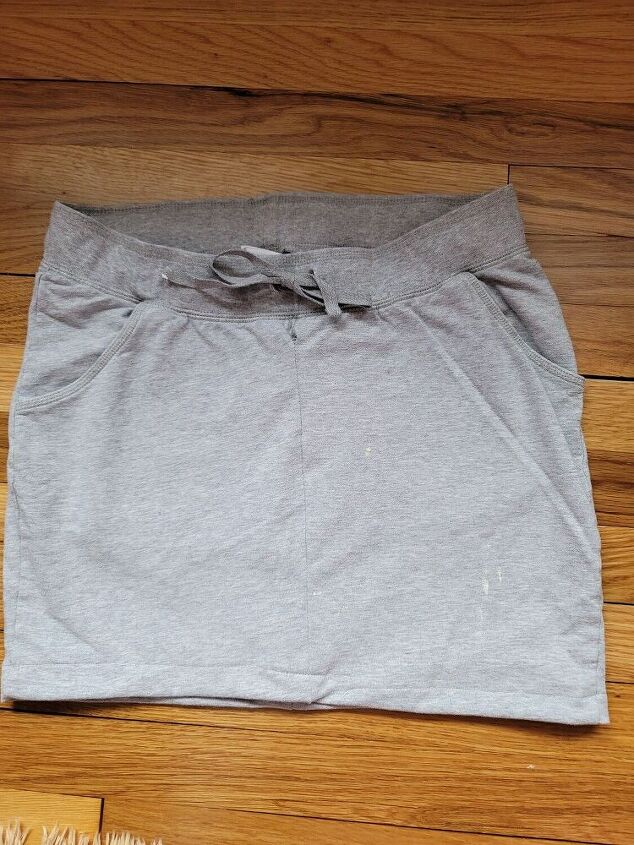 how i made a sweats skirt out of old sweat pants