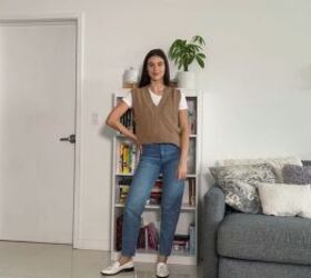 how to style jeans and a t shirt easy style guide, Go for a chic vest vibe