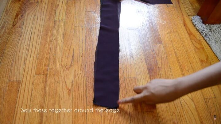 this is the easiest maxi skirt youll ever sew, Sew the belt pieces