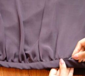 this is the easiest maxi skirt youll ever sew, Feed through the elastic