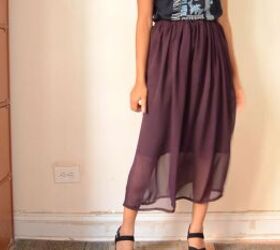 this is the easiest maxi skirt youll ever sew, Beautiful DIY maxi skirt