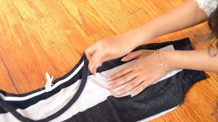 youll be amazed by this easy shirt thrift flip, Turn a shirt into a skirt
