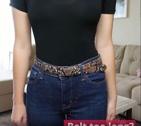 how to look stylish ten simple tips and tricks, Too long belt