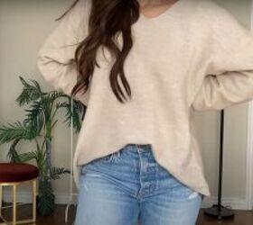 how to style a sweater five different ways, Easy sweater style