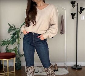 how to style a sweater five different ways, Knee high boots