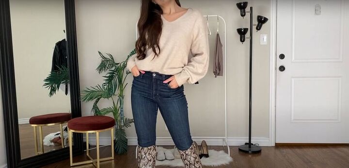 how to style a sweater five different ways, Knee high boots