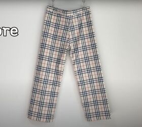thrift flip pants to vest and tote set, DIY thrift flip pants