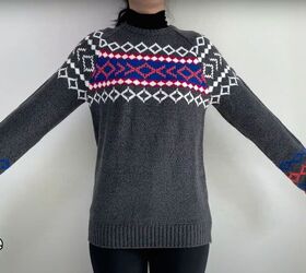 turn a sweater into a cardigan in 5 steps, Sweater into cardigan