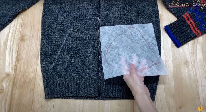turn a sweater into a cardigan in 5 steps, How to cut a sweater into a cardigan