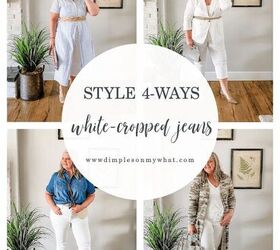 how to style white cropped jeans 4 ways