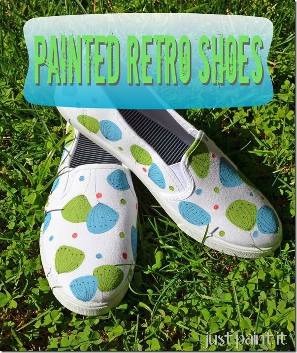 retro style painted shoe diy