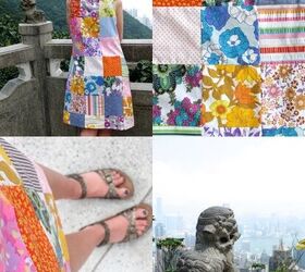 make a patchwork dress from fabric scraps