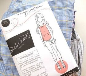 upcycle old business shirts and make a new blouse the crescent blo