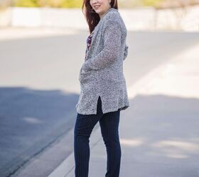 can t crochet or knit sew a chunky loose weave cardigan instead