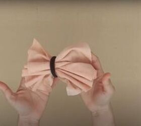 three quick and easy diy hair accessories, Pull the fabric through the hairband