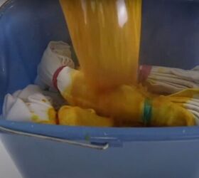 Why she's pouring boiling water over a bundled sweatshirt instead of washing it