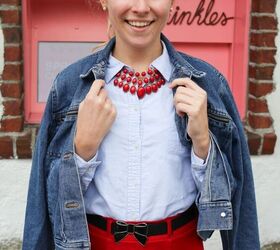 red statement necklace for spring