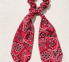 the diy anthropologie inspired scarf bow scrunchie