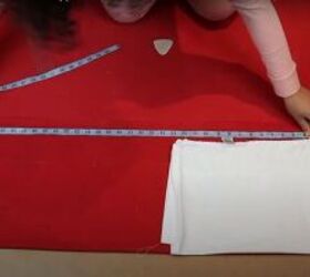 how to sew a t shirt dress with a cutout in the back, Measure and mark