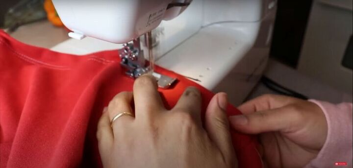 how to sew a t shirt dress with a cutout in the back, Sew a t shirt dress