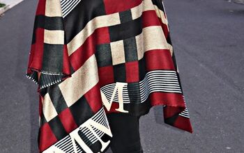 DIY Burberry Inspired Monogrammed Poncho