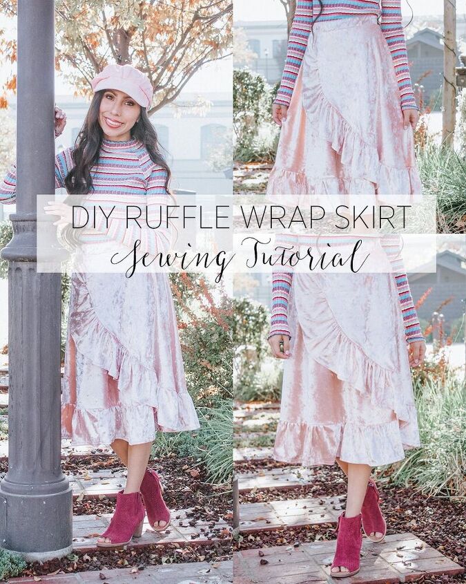 diy ruffle wrap skirt sewing tutorial