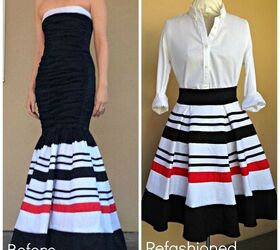 recycle a prom dress into a pleated skirt bonus cocktail dress