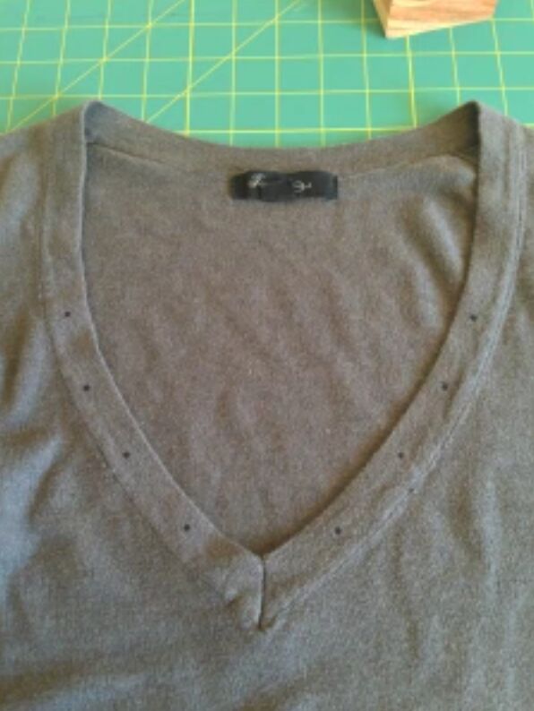 no sew refashion tutorial add a lace up tie to a v neck sweater