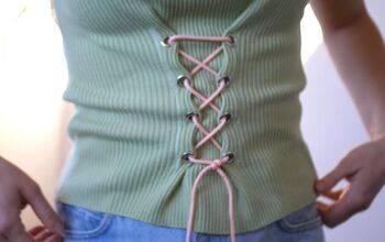 Make a Trendy Lace-Up Top - Thrift Flip Edition