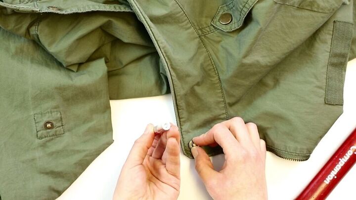 how to replace a snap button on a jacket quick simple tutorial, How to fix a snap button from the male side