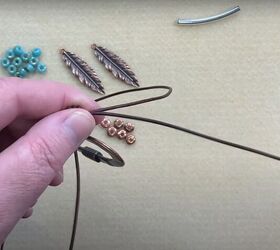 step by step beaded leather necklace tutorial, Tighten the cord