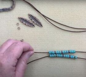 step by step beaded leather necklace tutorial, Make a beaded leather necklace