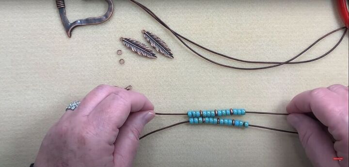 step by step beaded leather necklace tutorial, Make a beaded leather necklace