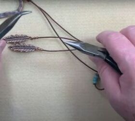 step by step beaded leather necklace tutorial, Repeat for the second cord